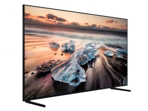 نمای تلویزیون سامسونگ 82 اینچ مدل 82Q900 از زاویه چپ