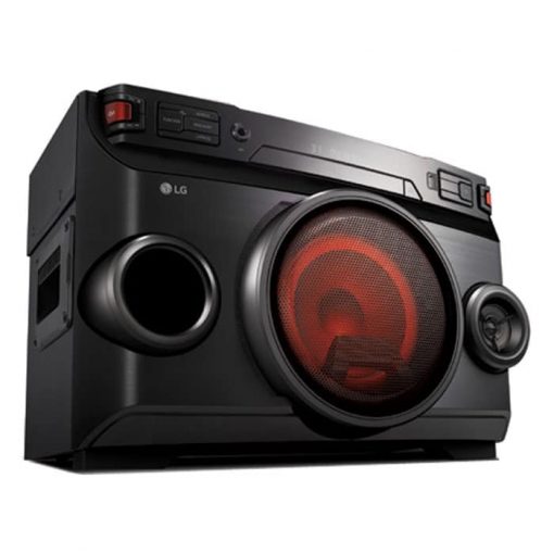نمای سیستم صوتی خانگی XBOOM OM4560 ال جی از زاویه چپ