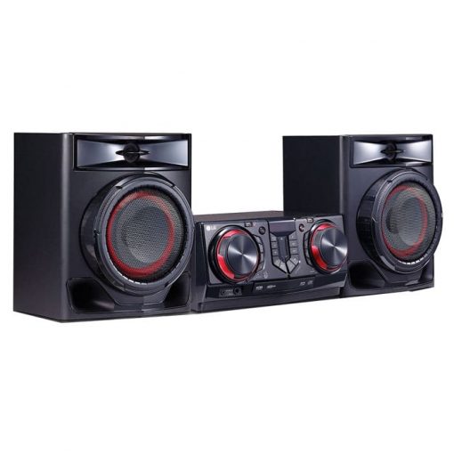 نمای سیستم صوتی خانگی XBOOM CJ44 ال جی از زاویه چپ
